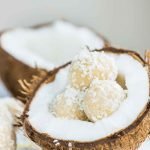 Raw Vegan Coconut and Lemon Truffles in the Coconut Shel
